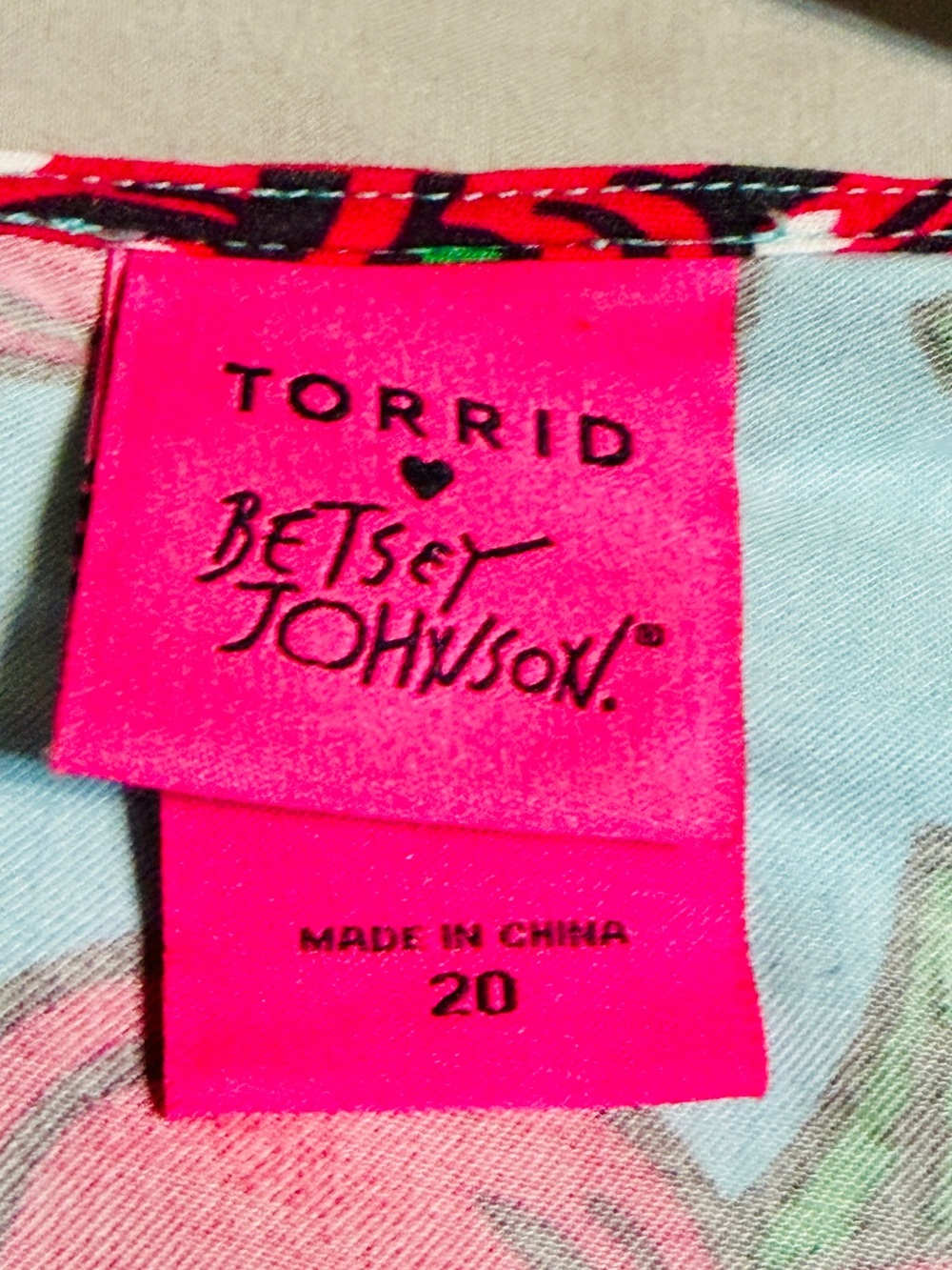 Torrid Red and Blue Betsey Johnson Large Cherry 🍒 Print Dress 👗 - Picture 5 of 5